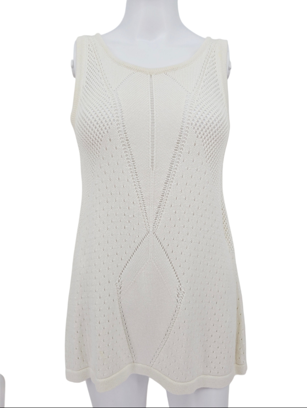Cabi Tennis Sweater Tank White Medium